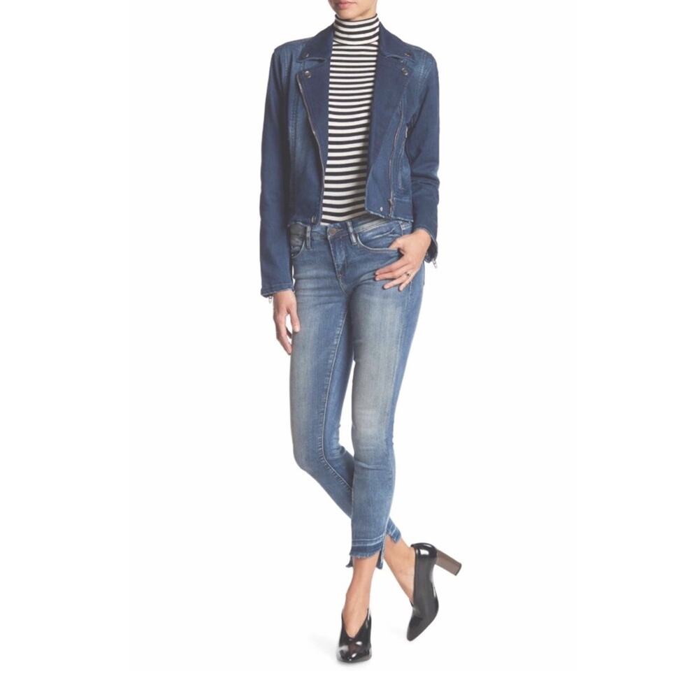 Blank NYC Skinny Uneven Raw Hem Jeans 24